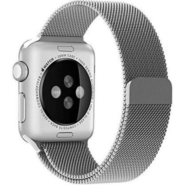 Ремінець Міланська петля (Milanese Loop) для Apple Watch 38mm/40mm Silver
