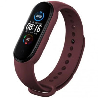 Силиконовый ремешок для Xiaomi Mi Band 5/6/7 Marsala