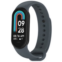 Силиконовый ремешок для Xiaomi Mi Band 8/9 Charcoal Gray