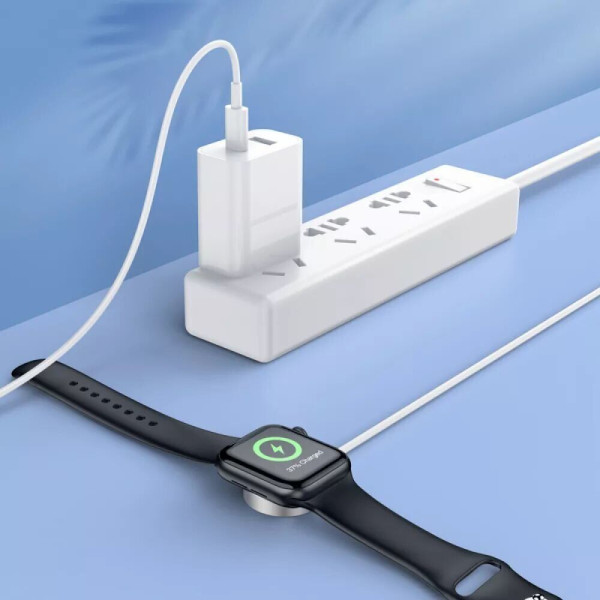 Бездротовий зарядний пристрій Hoco CW39 Wireless charger for iWatch (USB) White