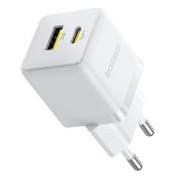 Мережевий зарядний пристрій Baseus Palm Type-C+USB 20W White P10111608213-00