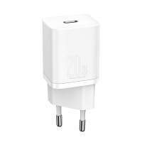 Мережевий зарядний пристрій Baseus Super Si Quick Charger 1C 20W EU Black CCSUP-B01 White