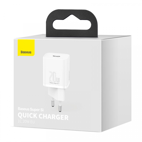 Сетевое зарядное устройство Baseus Super Si Quick Charger 1C 20W EU Black CCSUP-B01