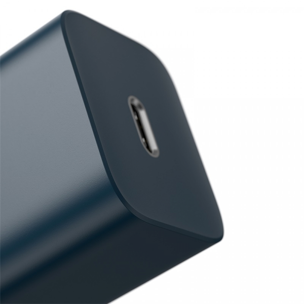 Мережевий зарядний пристрій Baseus Super Si Quick Charger 1C 20W/Simple Wisdom Data Cable Type-C to iP 1m Blue