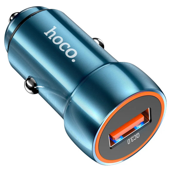 Автомобільний зарядний пристріій Hoco Z46 Blue Shield 1 USB/2A Blue