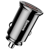 Автомобильное зарядное устройство Baseus Circular Plastic PPS Dual QC3.0 2USB/5A/30W/QC3.0 Чорний CCALL-YD01