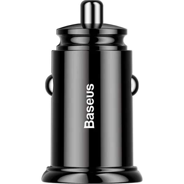 Автомобільний зарядний пристрій Baseus Circular Plastic PPS Dual QC3.0 2USB/5A/30W/QC3.0 Black CCALL-YD01